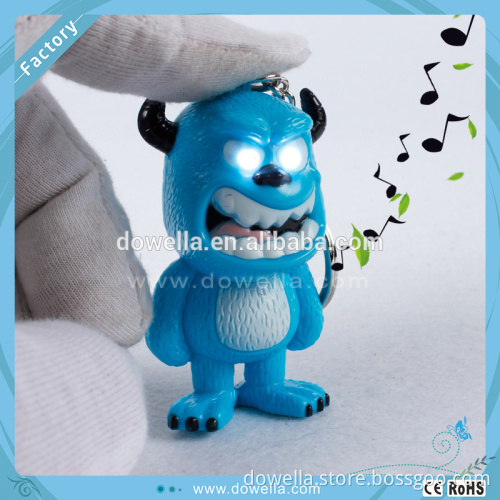 customized 3d plastic monster keychain, cartoon characters keychain